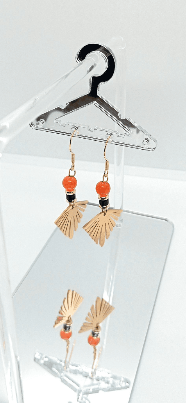 BROMELIA Boucles d&#039;oreilles fait main